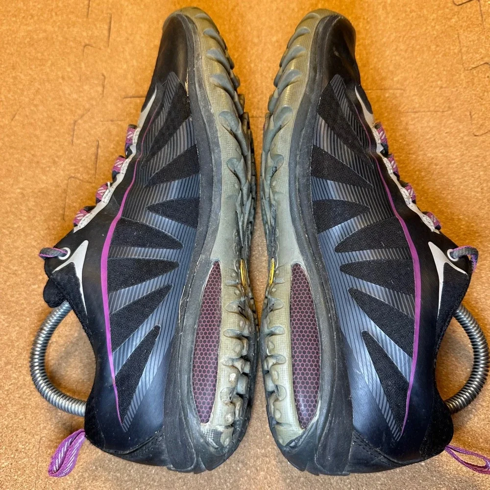 Merrell All Out Charge Shoes Women 8.5 Black Purple Trail Running Hiking J35750
